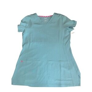 Heartsoul | new Moisture waking scrub top teal size small NWOT